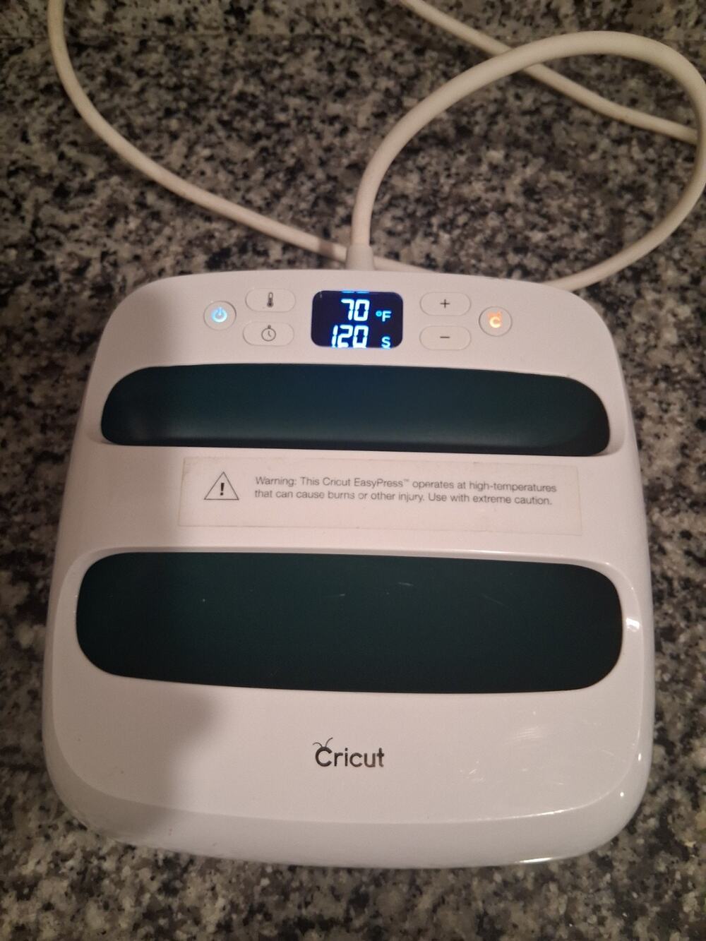 Cricut EasyPress 2 9" x 9" Heat Press Machine White Teal Tested Works
